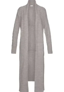 Online LASCANA Longstrickjacke Grau-Meliert