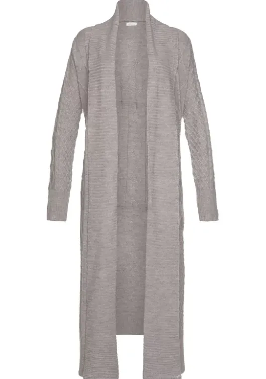 Online LASCANA Longstrickjacke Grau-Meliert