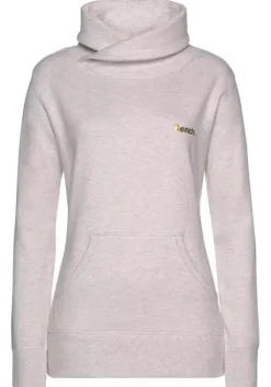 Sale Bench. Longsweatshirt"Mit Stehkragen In Layeroptik" Beige-Meliert