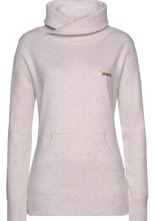 Sale Bench. Longsweatshirt"Mit Stehkragen In Layeroptik" Beige-Meliert