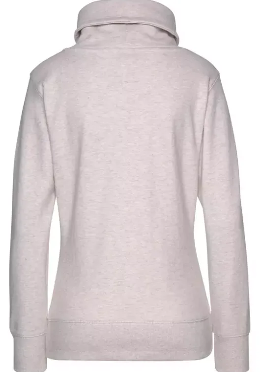 Sale Bench. Longsweatshirt"Mit Stehkragen In Layeroptik" Beige-Meliert