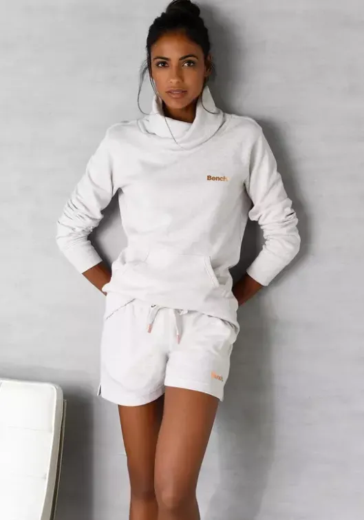 Sale Bench. Longsweatshirt"Mit Stehkragen In Layeroptik" Beige-Meliert