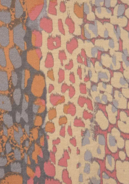 New Buffalo Maxikleid Orange-Blau-Bedruckt