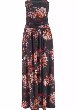 Outlet LASCANA Maxikleid Schwarz-Bedruckt