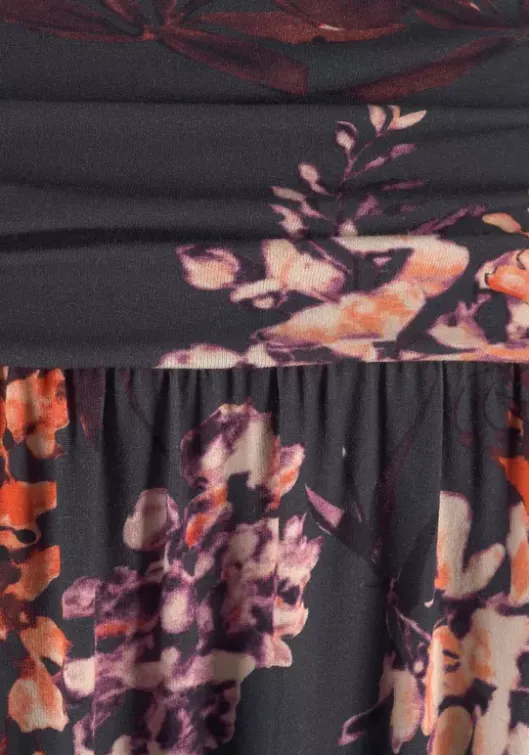 Outlet LASCANA Maxikleid Schwarz-Bedruckt
