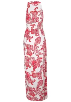 LASCANA Maxikleid Rot-Weis-Bedruckt