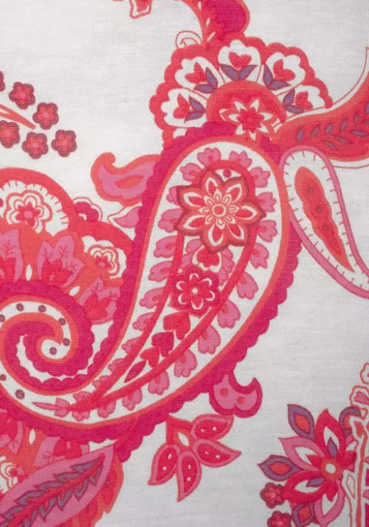 LASCANA Maxikleid Rot-Weis-Bedruckt