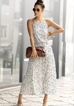 Buffalo Maxikleid Weis-Bedruckt