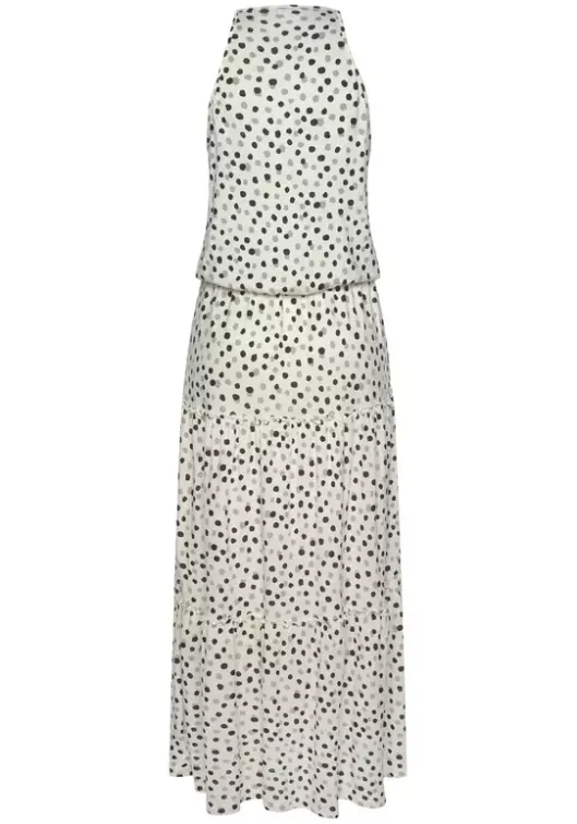 Buffalo Maxikleid Weis-Bedruckt
