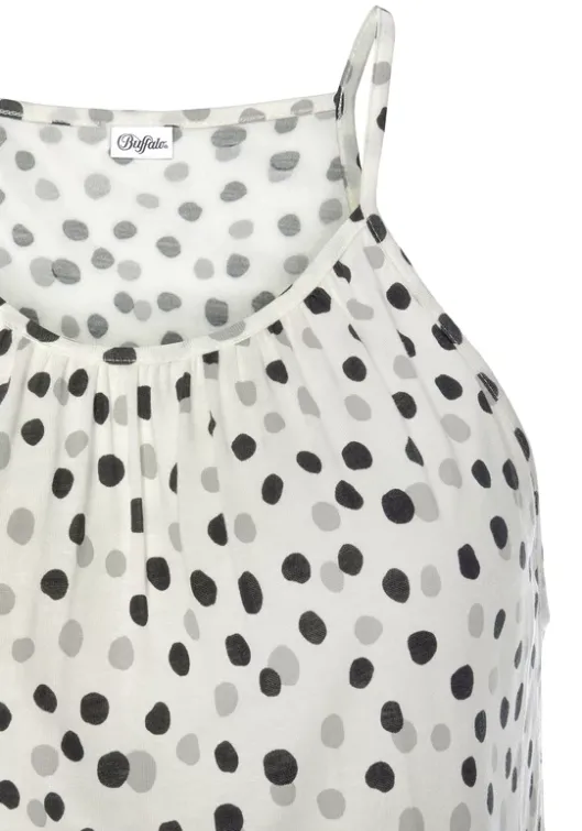 Buffalo Maxikleid Weis-Bedruckt
