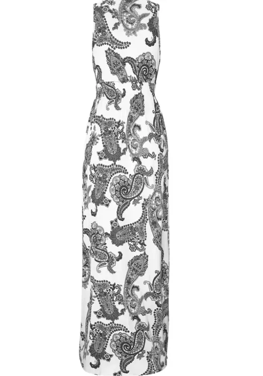 Outlet LASCANA Maxikleid Schwarz-Weis-Bedruckt