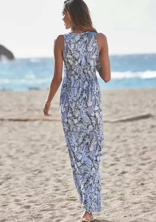 Online LASCANA Maxikleid Blau-Bedruckt
