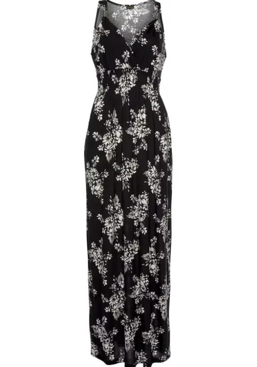 Sale LASCANA Maxikleid Schwarz-Creme-Bedruckt
