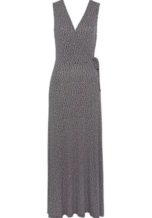 Discount s.Oliver Maxikleid Anthrazit-Rosa-Bedruckt