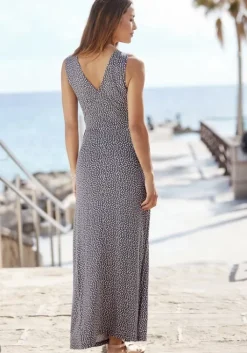 Discount s.Oliver Maxikleid Anthrazit-Rosa-Bedruckt