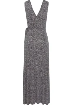 Discount s.Oliver Maxikleid Anthrazit-Rosa-Bedruckt