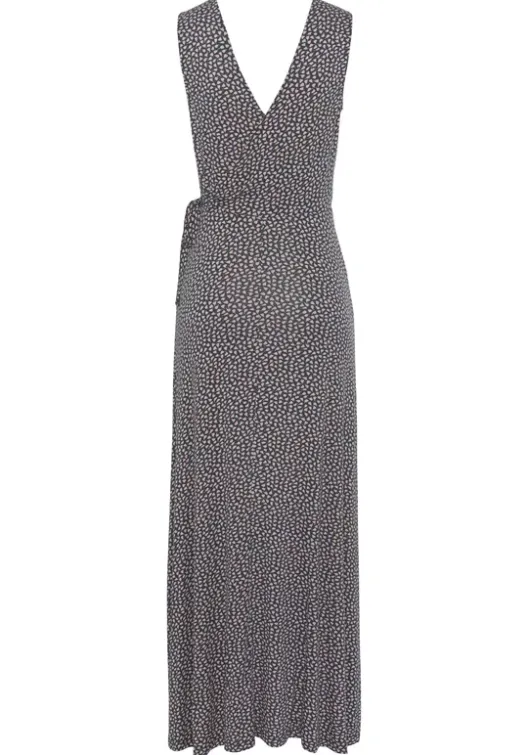Discount s.Oliver Maxikleid Anthrazit-Rosa-Bedruckt