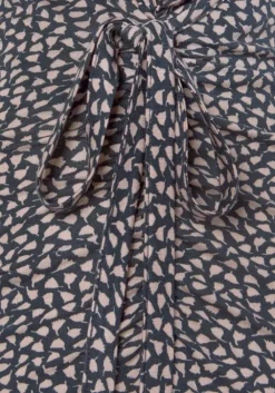 Discount s.Oliver Maxikleid Anthrazit-Rosa-Bedruckt
