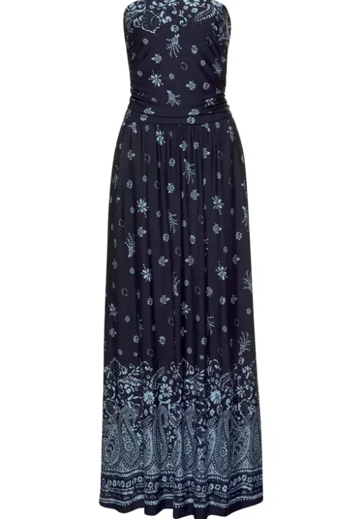 New s.Oliver Maxikleid Blau-Bedruckt