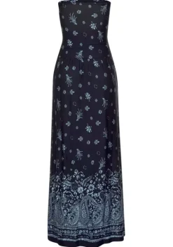 New s.Oliver Maxikleid Blau-Bedruckt