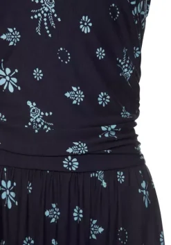 New s.Oliver Maxikleid Blau-Bedruckt