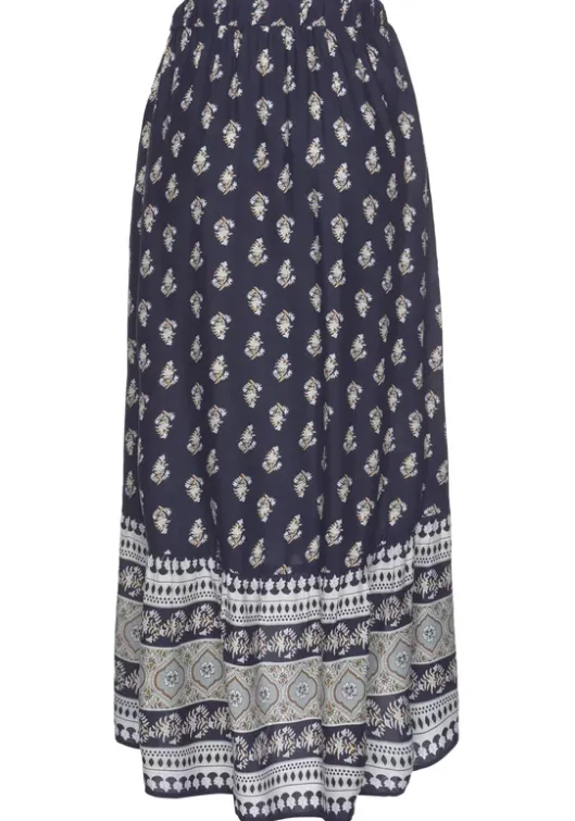 Hot Vivance Maxirock Blau-Bedruckt