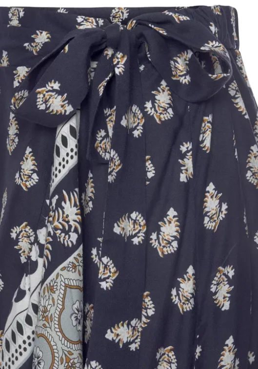 Hot Vivance Maxirock Blau-Bedruckt