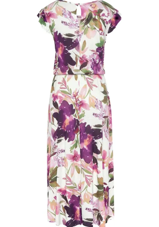 New Beachtime Midikleid Weis Bedruckt