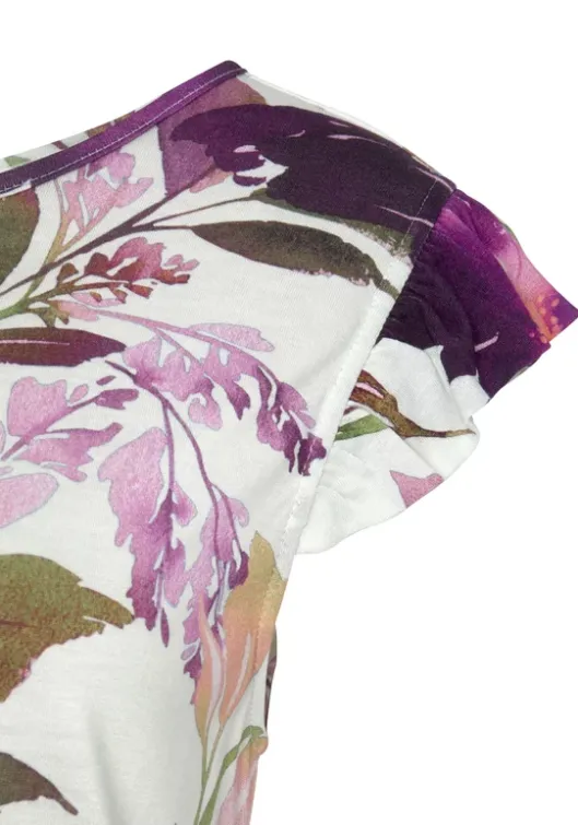 New Beachtime Midikleid Weis Bedruckt