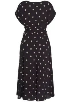 Online LASCANA Midikleid Schwarz-Sand-Bedruckt