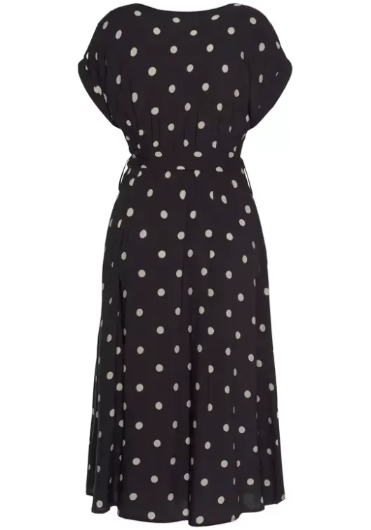 Online LASCANA Midikleid Schwarz-Sand-Bedruckt