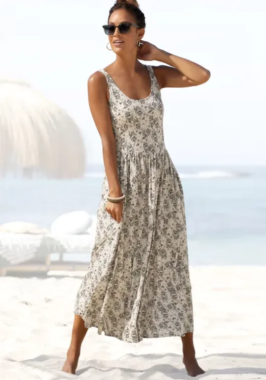 Discount Vivance Midikleid Beige-Bedruckt