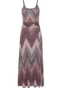 LASCANA Midikleid Sand-Bordeaux