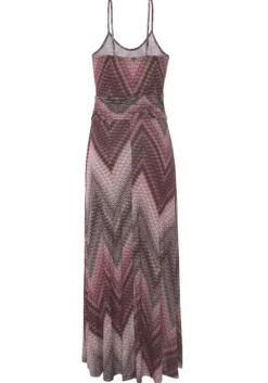 LASCANA Midikleid Sand-Bordeaux