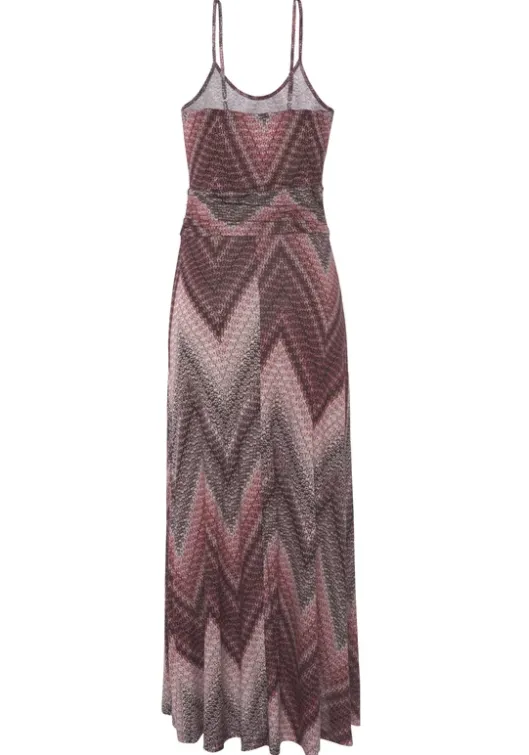 LASCANA Midikleid Sand-Bordeaux