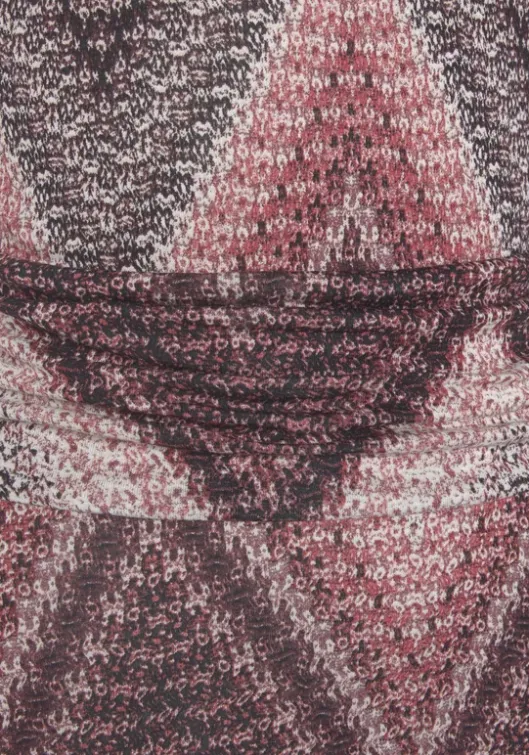 LASCANA Midikleid Sand-Bordeaux