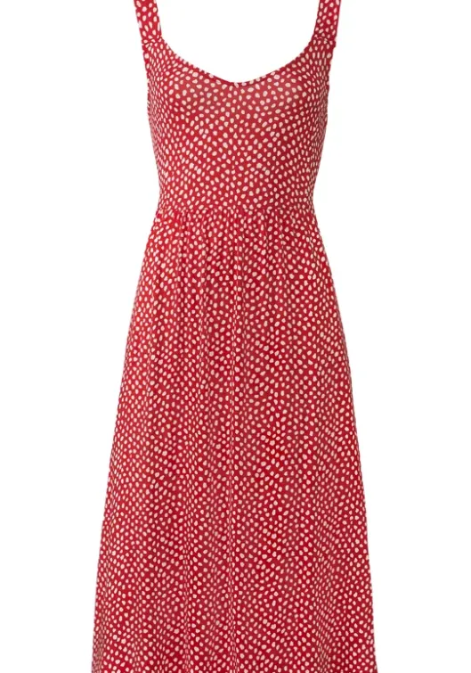 Hot LASCANA Midikleid Rot-Creme-Bedruckt