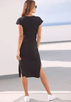 Outlet LASCANA Midikleid Schwarz