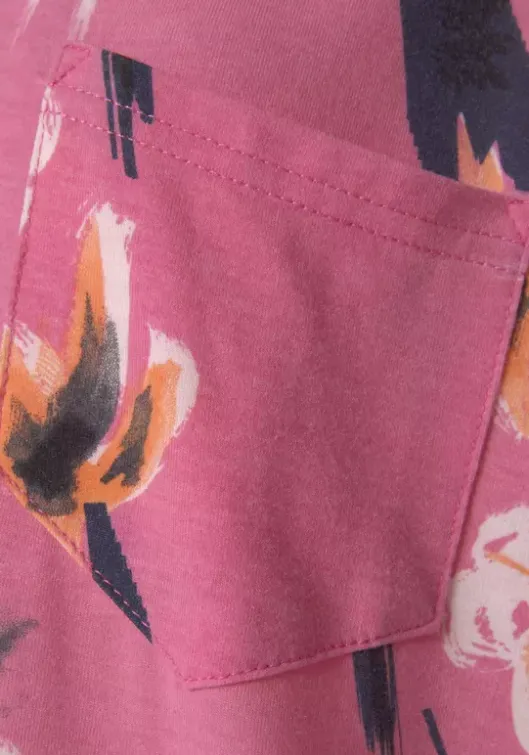 Clearance s.Oliver Nachthemd Pink-Allover-Bedruckt