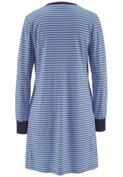 Online H.I.S Nachthemd Blau-Gestreift