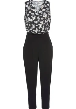 Sale LASCANA Overall Schwarz-Beige-Bedruckt