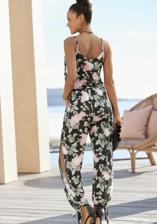 Sale Buffalo Overall Schwarz-Rosa-Bedruckt