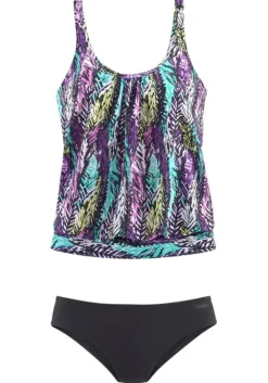 LASCANA Oversize-Tankini Schwarz-Bedruckt