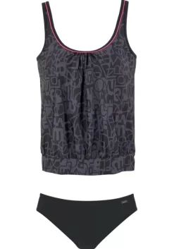 Outlet Venice Beach Oversize-Tankini Schwarz-Grau