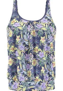 Best Venice Beach Oversize-Tankini-Top"Summer" Marine-Zitrone