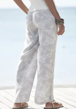 Online LASCANA Palazzohose Schilfgrun-Creme Bedruckt