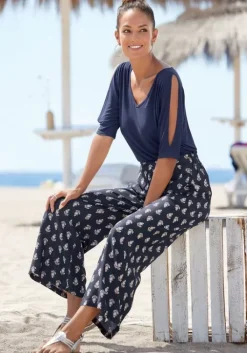 Online Vivance Palazzohose Blau-Bedruckt