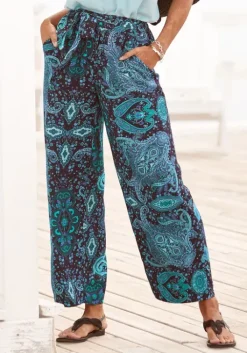 Hot Vivance Palazzohose Blau-Bedruckt