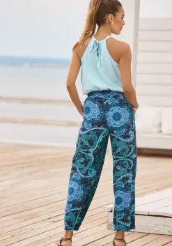 Hot Vivance Palazzohose Blau-Bedruckt