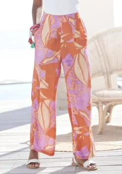 LASCANA Palazzohose Orange-Pink Bedruckt